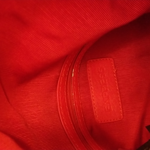 Express reddish bag with silver chain - Picture 5 of 8